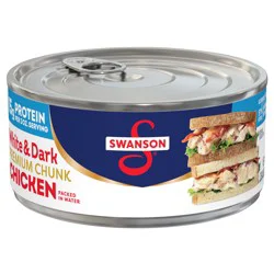 Swanson White and Dark Premium Chunk Canned Chicken Breast in Water, 9.75 oz Can