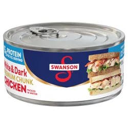 Swanson White and Dark Premium Chunk Canned Chicken Breast in Water, 9.75 OZ Can