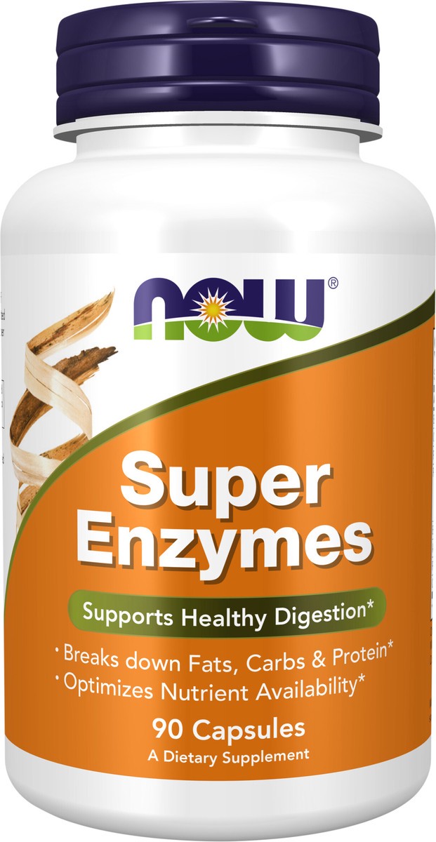 slide 2 of 2, NOW Foods Super Enzymes Dietary Supplement, 90 ct