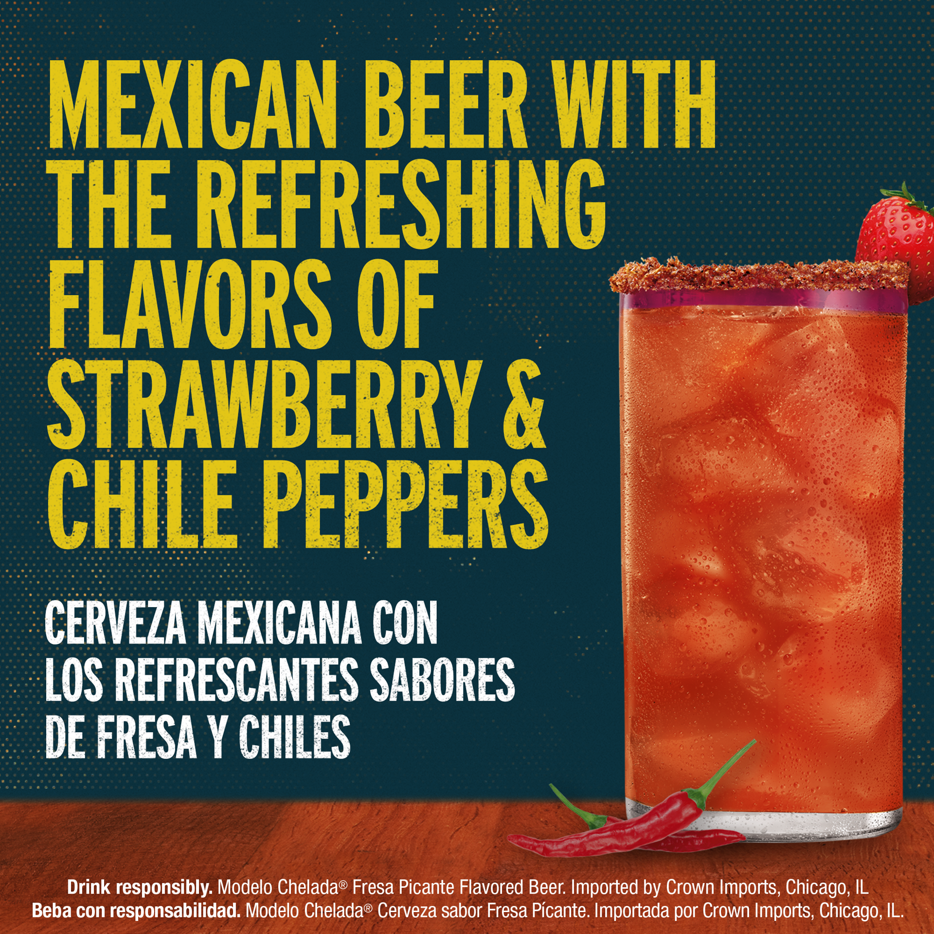 slide 10 of 10, Modelo Chelada Fresa Picante Mexican Import Flavored Beer, 24 fl. oz. Single Beer Can, 3.5% ABV, 24 fl oz