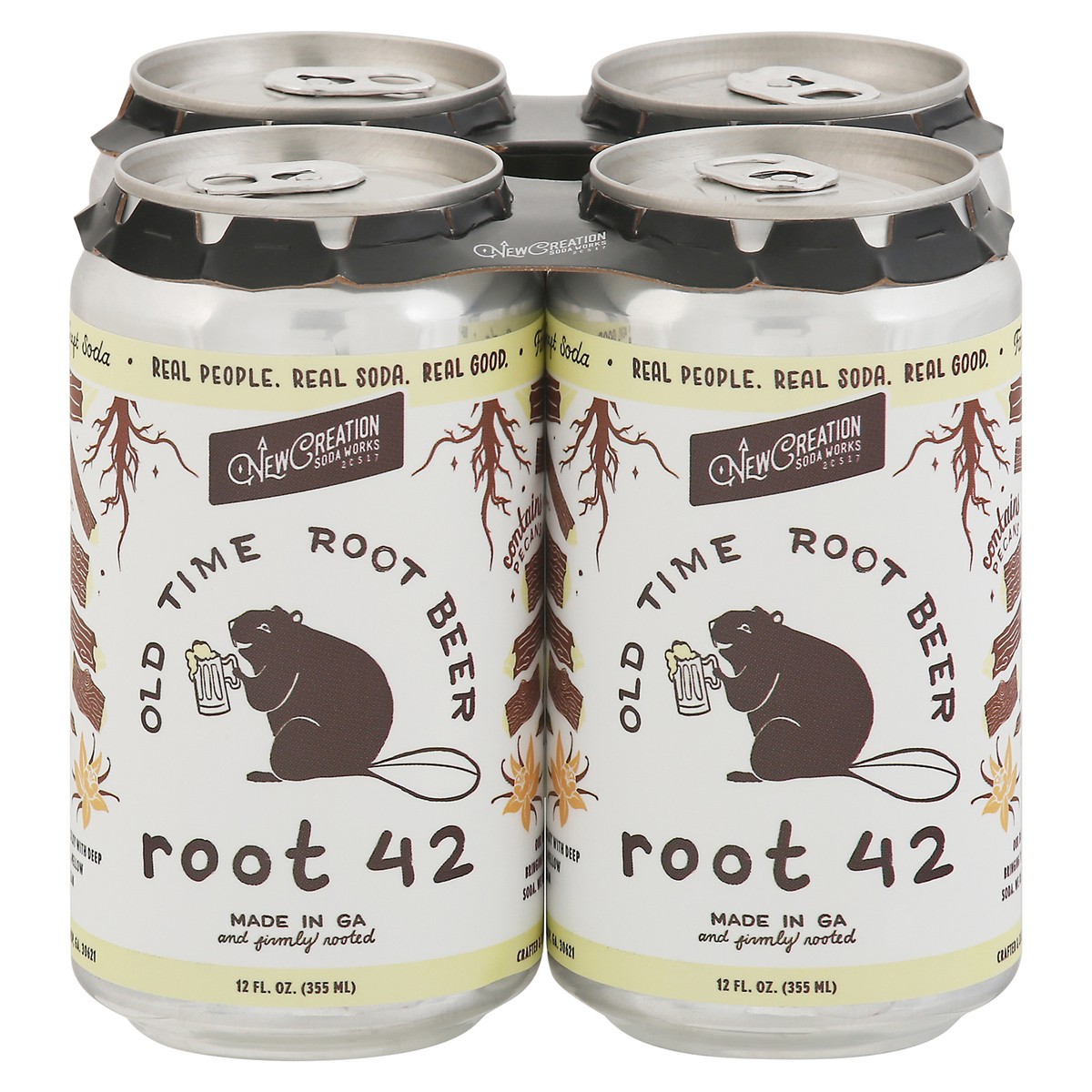 slide 3 of 13, New Creation Soda Works Root 42 Old Time Root Beer Soda - 4 ct, 4 ct; 12 oz
