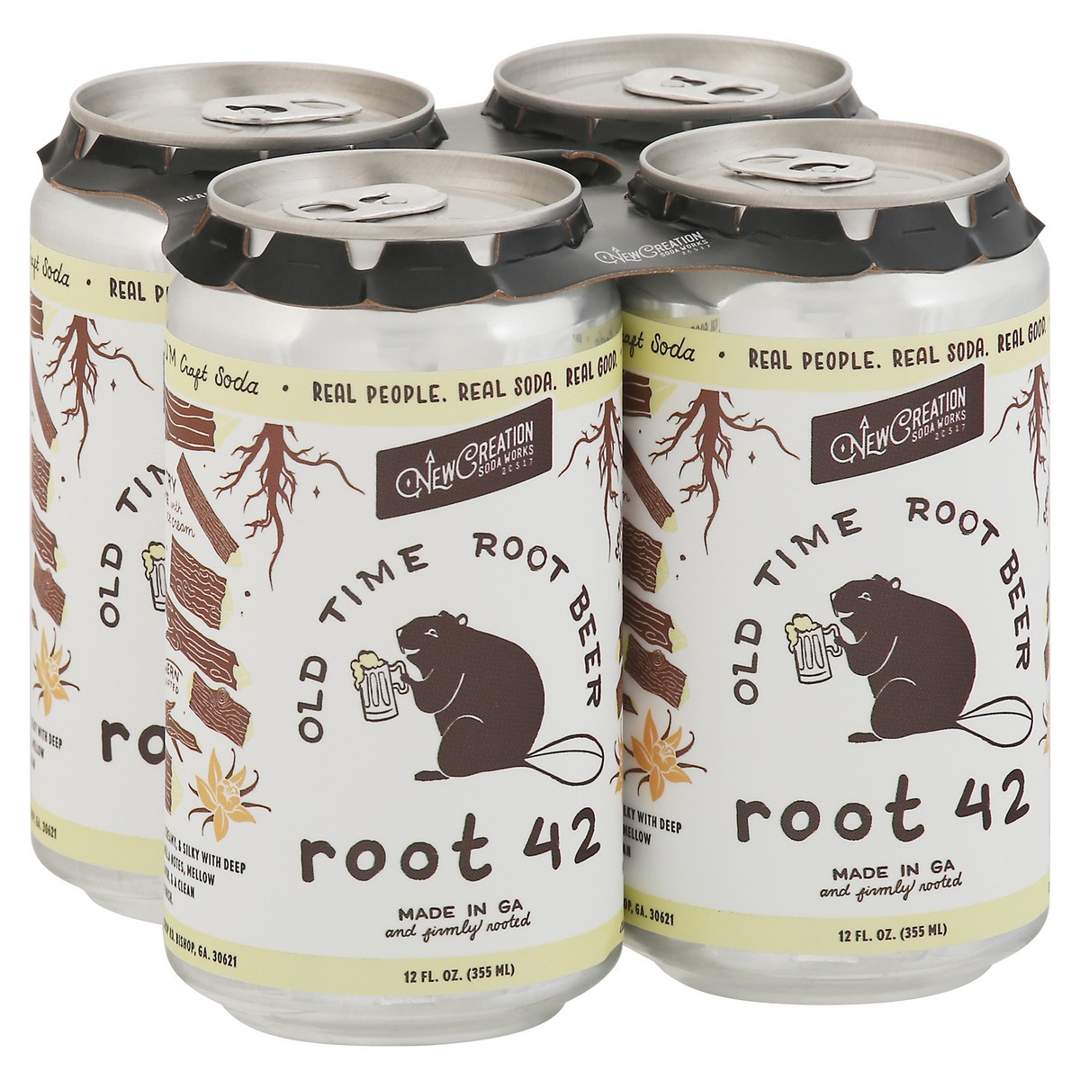 slide 11 of 13, New Creation Soda Works Root 42 Old Time Root Beer Soda - 4 ct, 4 ct; 12 oz