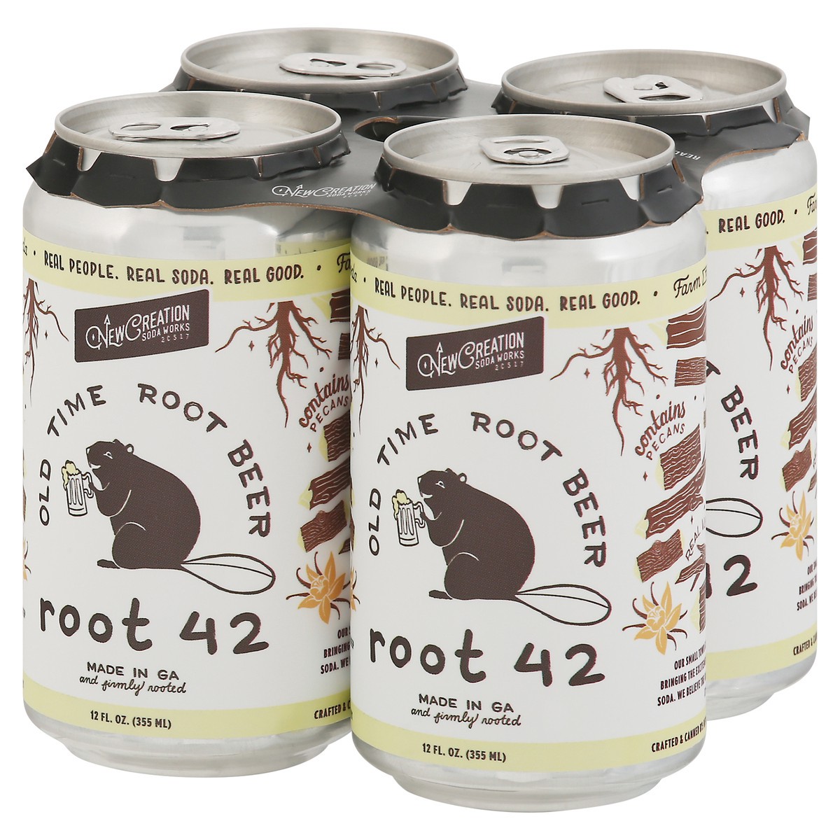 slide 7 of 13, New Creation Soda Works Root 42 Old Time Root Beer Soda - 4 ct, 4 ct; 12 oz