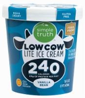 slide 1 of 1, Simple Truth Low Cow Lite Vanilla Bean Ice Cream, 1 pint