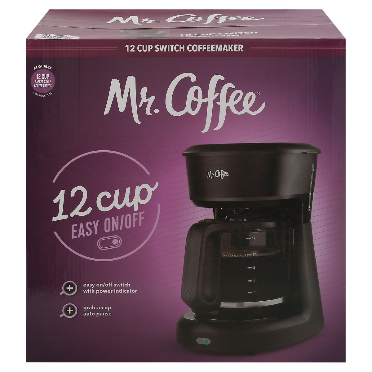 slide 1 of 9, Mr. Coffee 12 Cup Switch Coffee Maker 1 ea, 1 ct