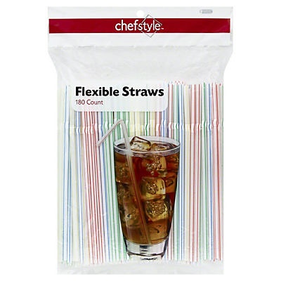 slide 1 of 1, chefstyle Flexible Drinking Straws, 1 ct