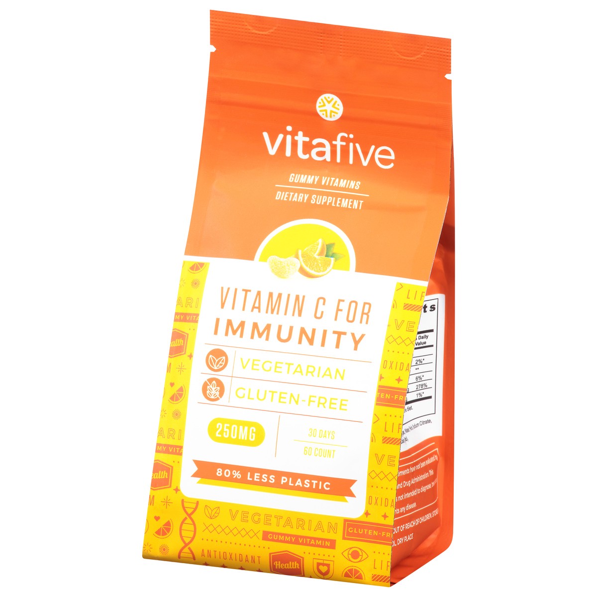 slide 7 of 13, Vitafive Vitamin C For Immunity 250 Mg Gummy 60 ea Bag, 60 ct