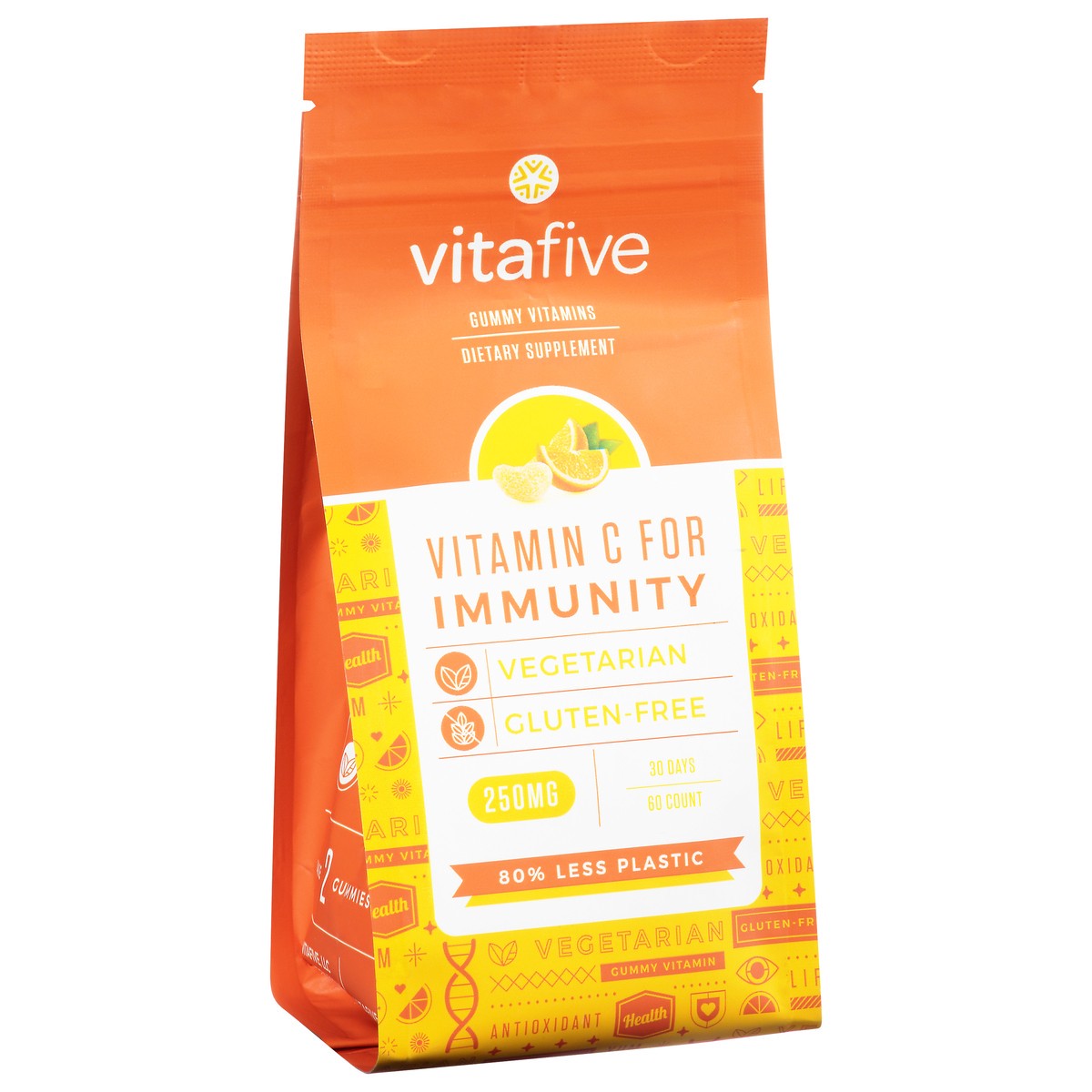 slide 3 of 13, Vitafive Vitamin C For Immunity 250 Mg Gummy 60 ea Bag, 60 ct