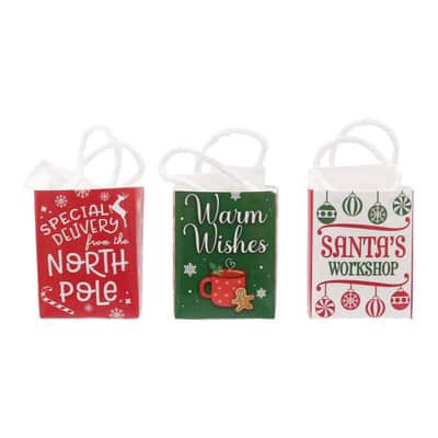 slide 1 of 4, Mini Classic Holiday Gift Bag Decorations By Ashland, null