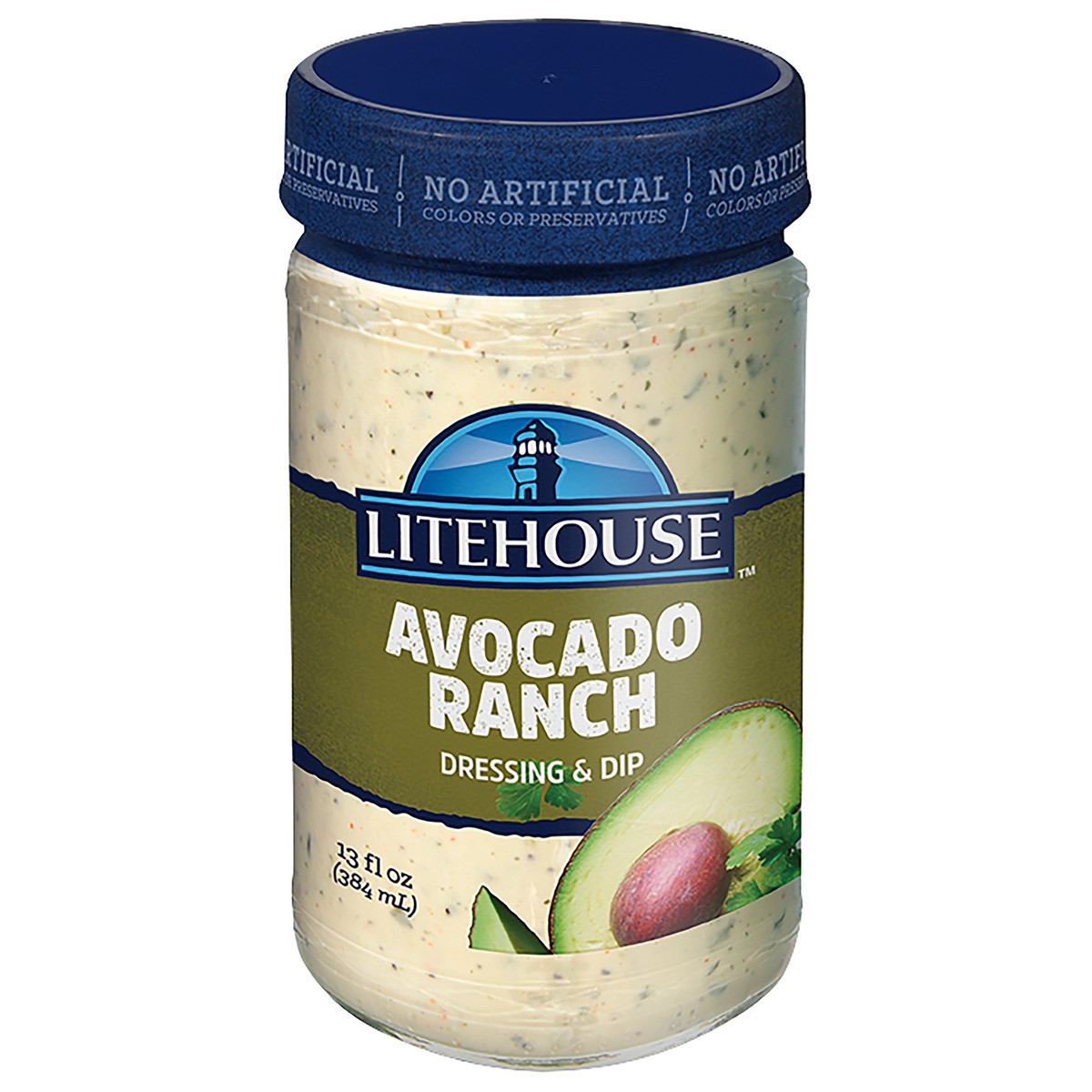 slide 1 of 6, Litehouse Avocado Ranch Dressing & Dip 13 fl. oz. Jar, 13 fl oz