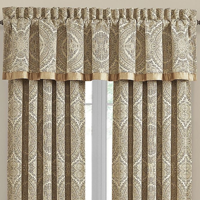 slide 1 of 2, J. Queen New York Sardinia Rod Pocket Window Valance - Gold, 1 ct