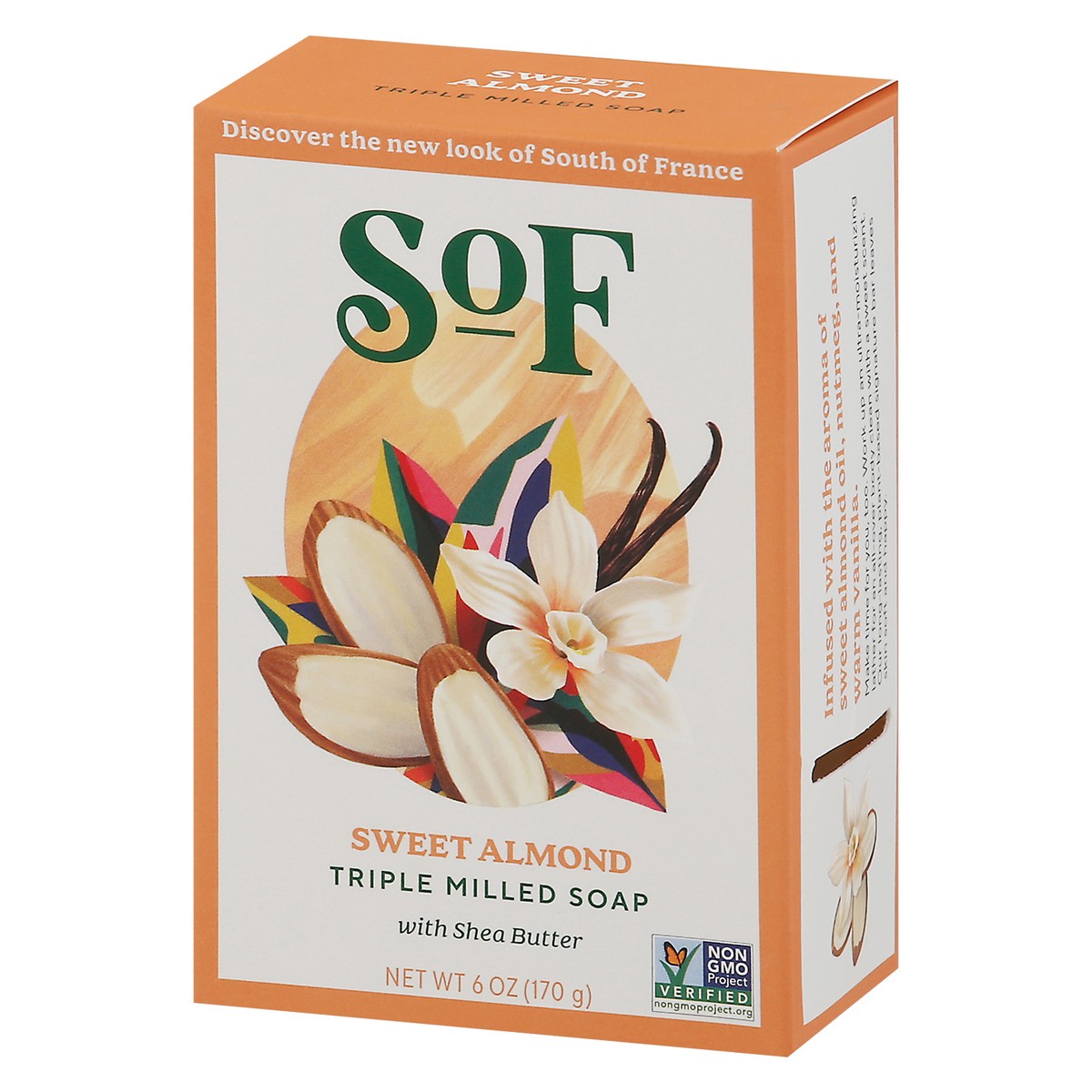 slide 3 of 9, SOF Triple Milled Sweet Almond Soap 6 oz, 6 oz