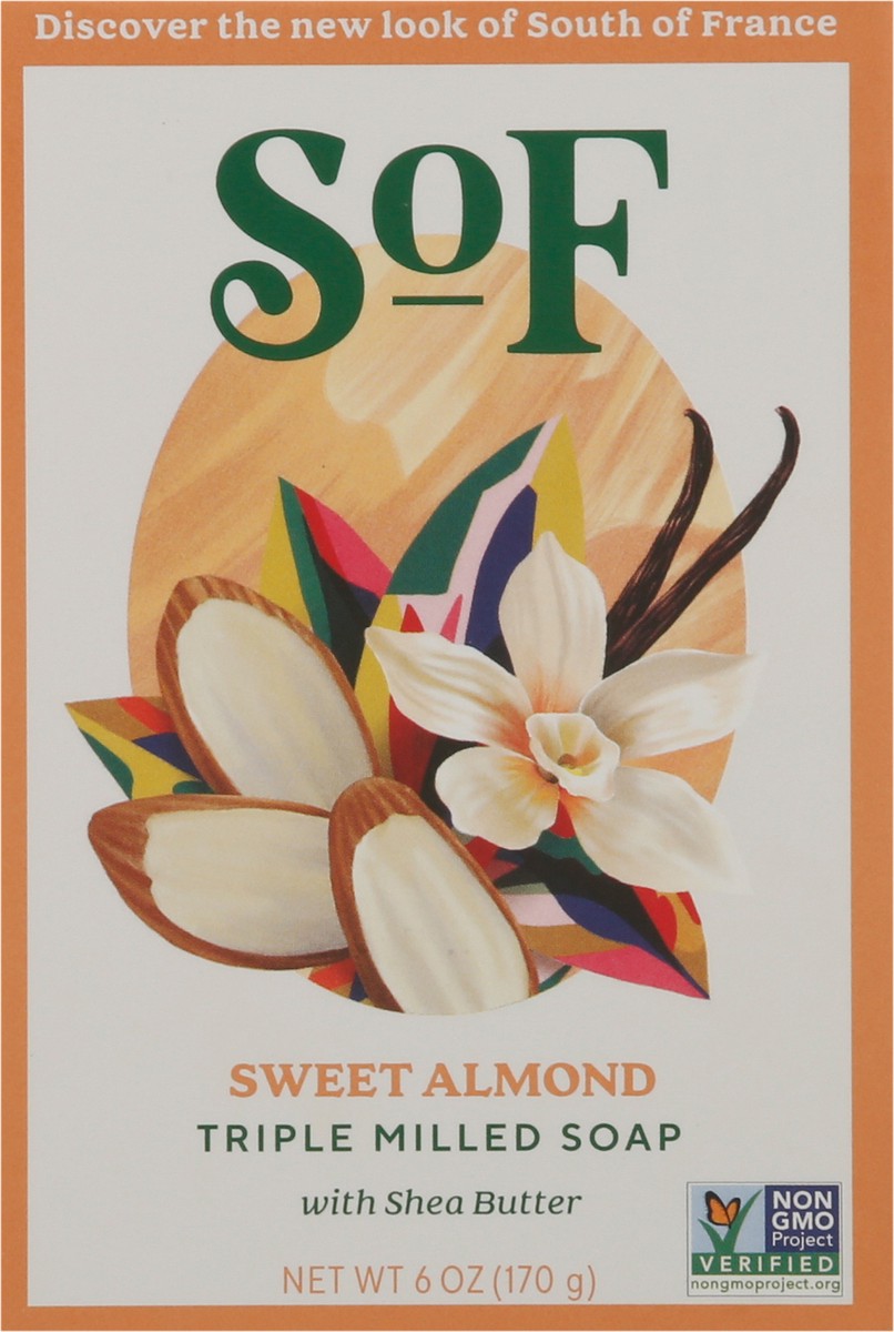 slide 6 of 9, SOF Triple Milled Sweet Almond Soap 6 oz, 6 oz