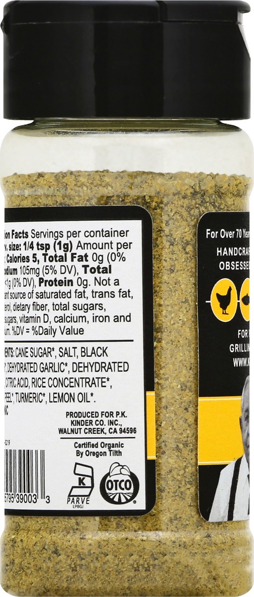 slide 10 of 10, Kinder's Organic Cracked Pepper And Lemon Seasoning - Each, 