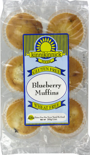 slide 1 of 1, Kinnikinnick Foods Gluten Free Blueberry Muffins Frozen, 11 oz