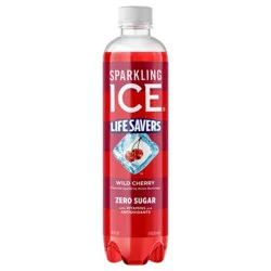 Sparkling Ice Life Savers Zero Sugar Wild Cherry Sparkling Water