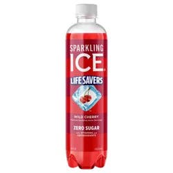 Sparkling Ice Life Savers Zero Sugar Wild Cherry Sparkling Water