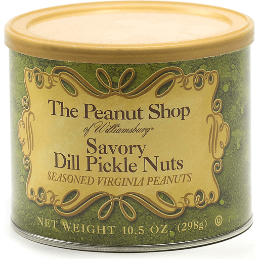 slide 1 of 2, The Peanut Shop of Williamsburg Dill Pickle Seasoned Peanuts, 10.5 oz