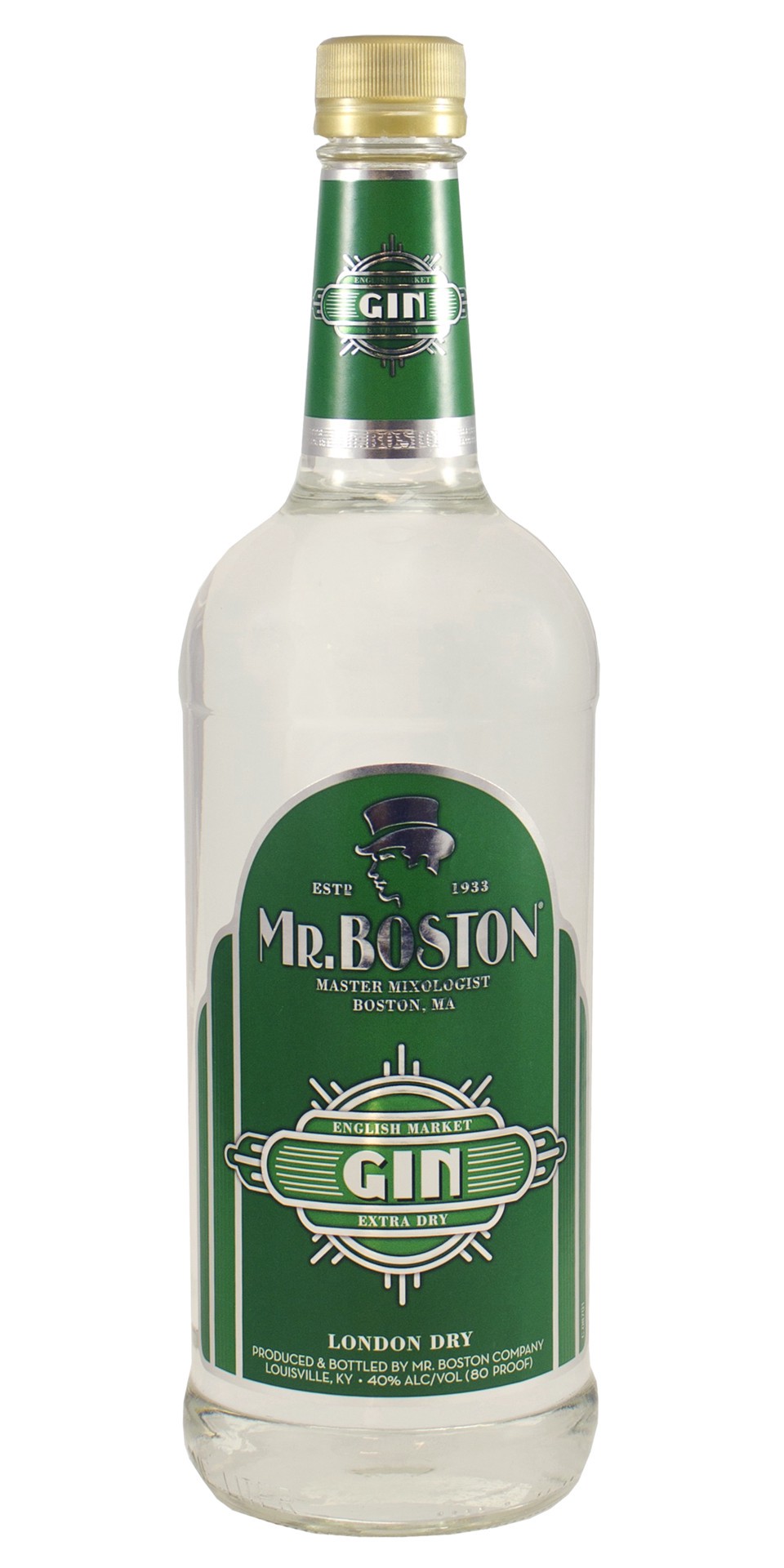 slide 1 of 2, Mr. Boston English Market London Extra Dry Gin 1l 80 Proof, 1 liter