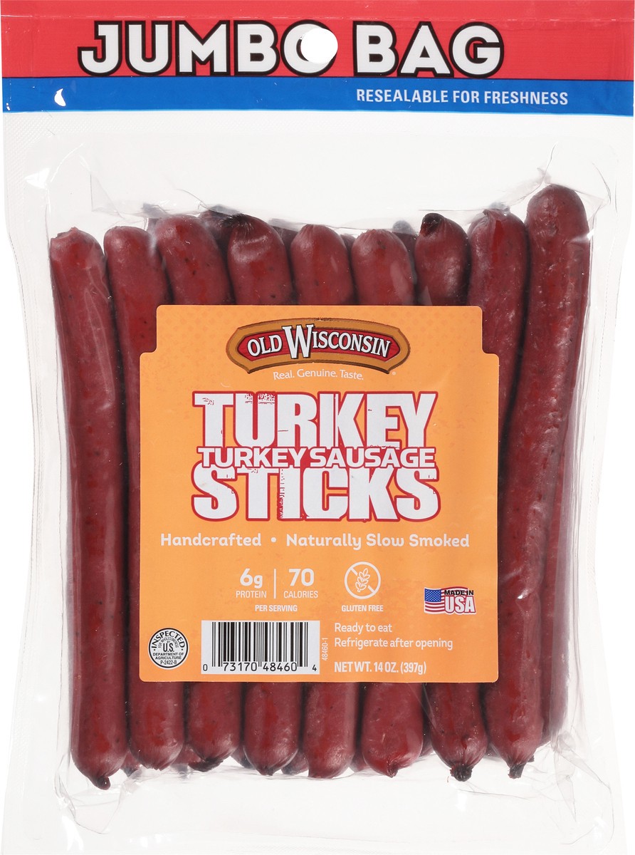slide 7 of 7, Old Wisconsin Turkey Sausage Sticks, 14 oz