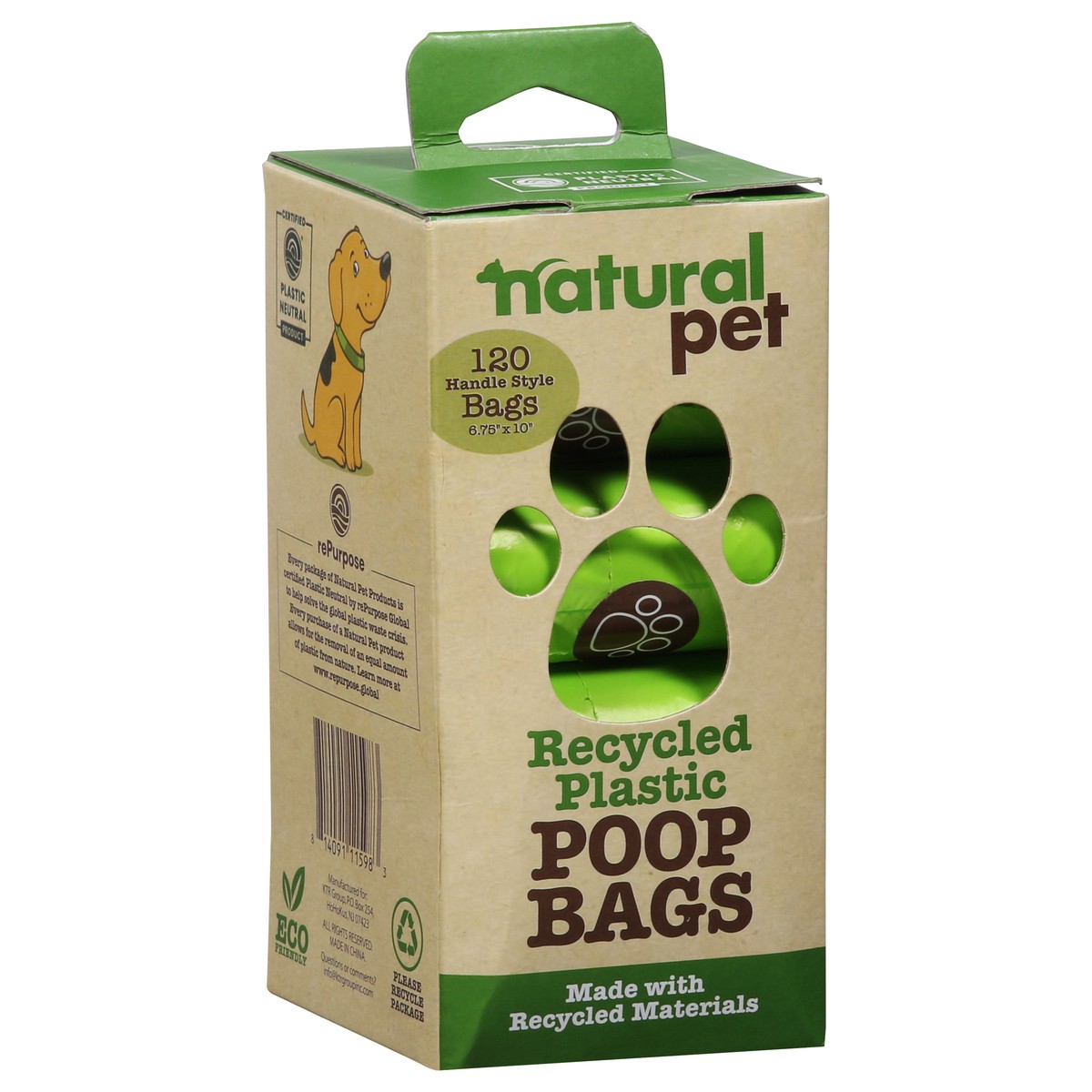 slide 4 of 10, Natural Pet Recycled Plastic Poop Bags Bag 120 ea, 120 ct