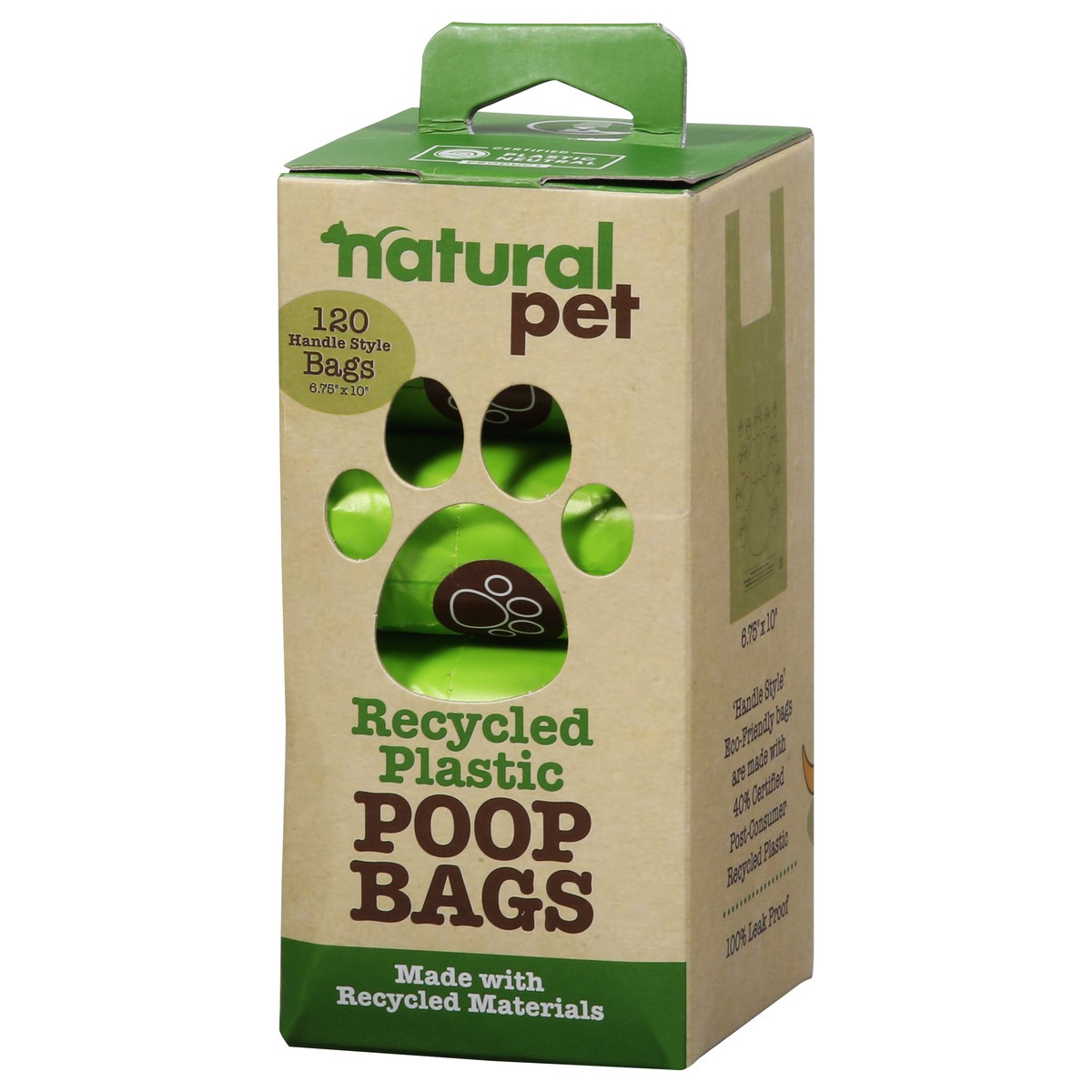 slide 9 of 10, Natural Pet Recycled Plastic Poop Bags Bag 120 ea, 120 ct