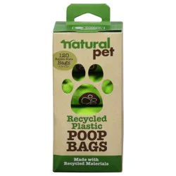 Natural Pet Recycled Plastic Poop Bags Bag 120 ea