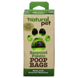 Natural Pet Recycled Plastic Poop Bags Bag 120 ea