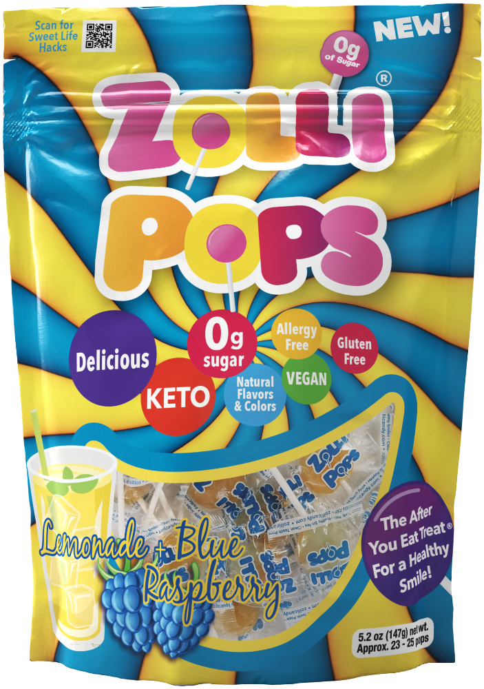 slide 1 of 1, Zolli® Pops Lemonade & Blue Raspberry Lollipos, 5.2 oz
