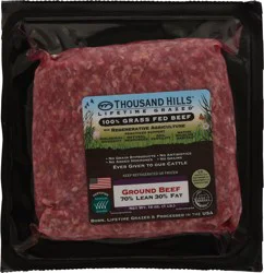 Thousand Hills Lifetime Grazed 70%/30% 100% Grass Fed Ground Beef 16 oz