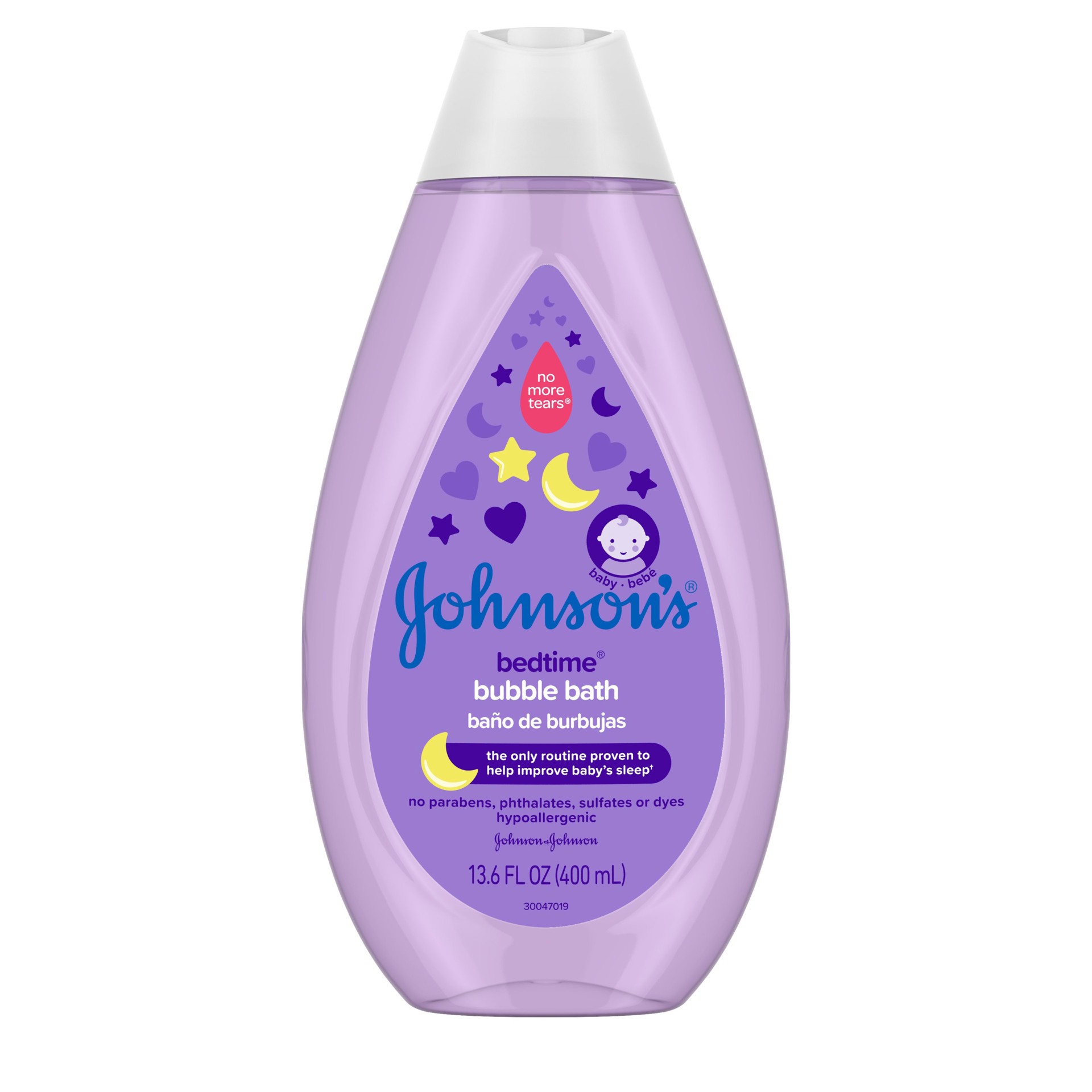 slide 1 of 6, Johnson's Bedtime Baby Bubble Bath with NaturalCalm Aromas, Hypoallergenic and Sulfate-Free Nighttime Bubble Bath, 13.6 fl. oz, 13.60 fl oz