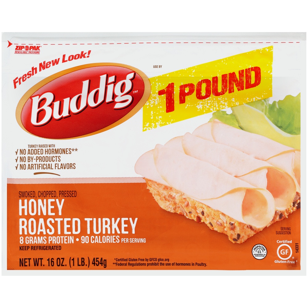 slide 1 of 1, Buddig Original Honey Roasted Turkey, 16 oz