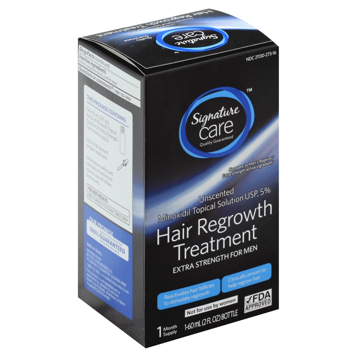 slide 7 of 7, Signature Care Hair Regrowth Treatment Extra Strength for Men Unscented - 2 Fl. Oz., 2 fl oz