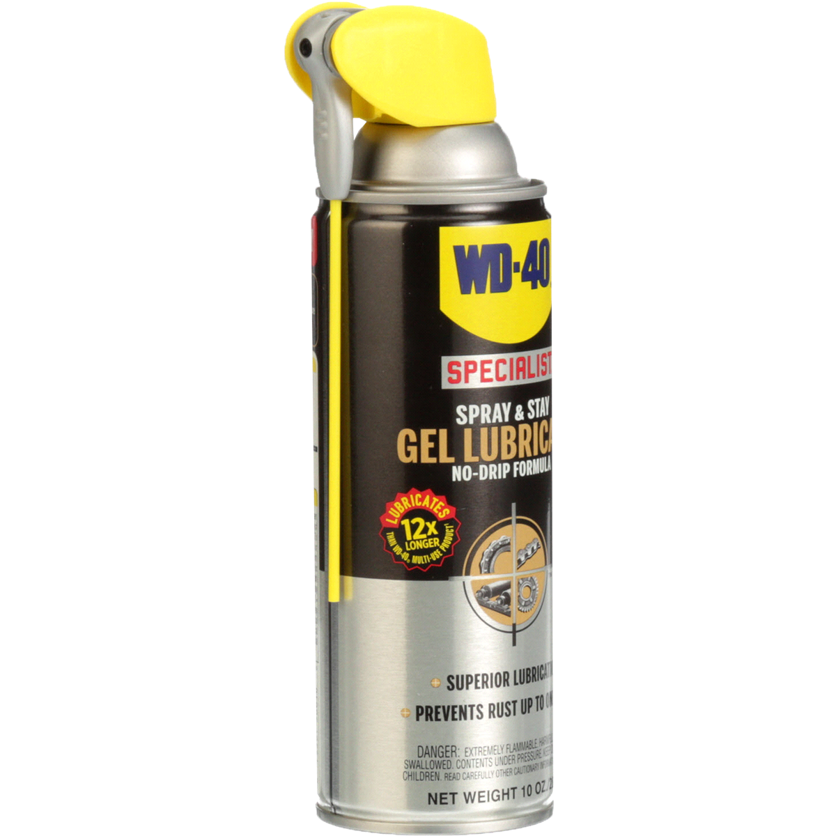 slide 3 of 4, WD-40 Specialist Spray & Stay Gel Lubricant, No-Drip Formula, 10 oz