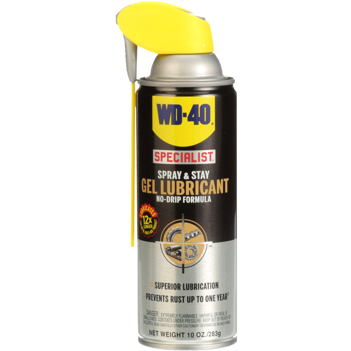 slide 1 of 4, WD-40 Specialist Spray & Stay Gel Lubricant, No-Drip Formula, 10 oz