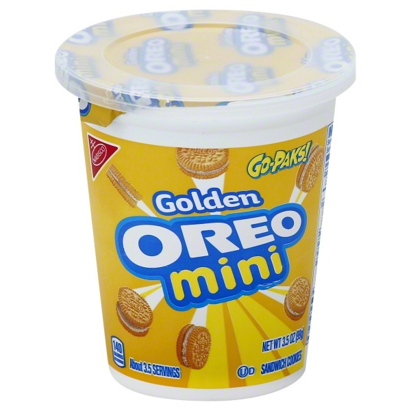 slide 1 of 1, Nabisco Mini Golden Oreo Cookie Go Cups, 3 oz