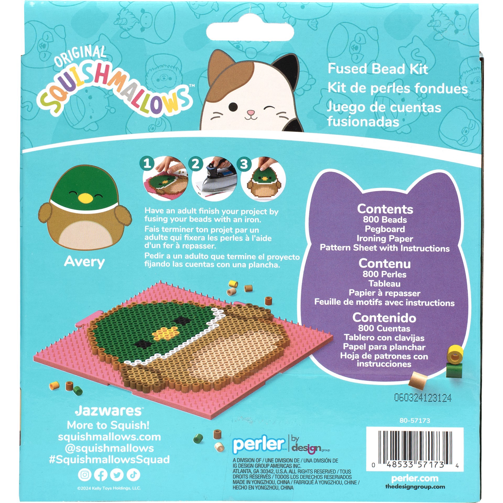 slide 3 of 7, Perler Squishmallows Avery Fused Bead Kit, 1 ct