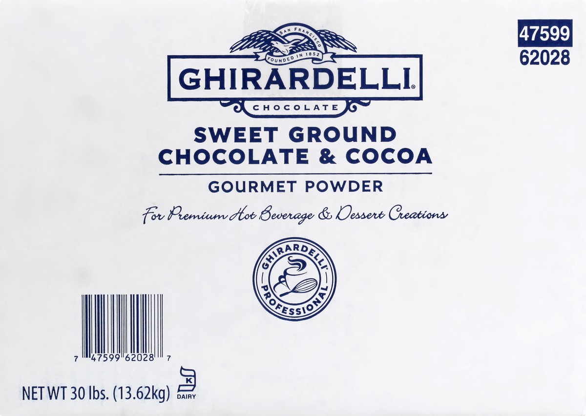 slide 7 of 10, Ghirardelli Sweet Ground Chocolate & Cocoa Gourmet Powder 30 lb, 30 lb