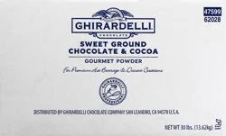 Ghirardelli Sweet Ground Chocolate & Cocoa Gourmet Powder 30 lb