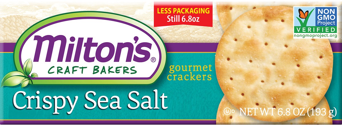 slide 3 of 6, Milton's Gourmet Crackers, 6.8 oz