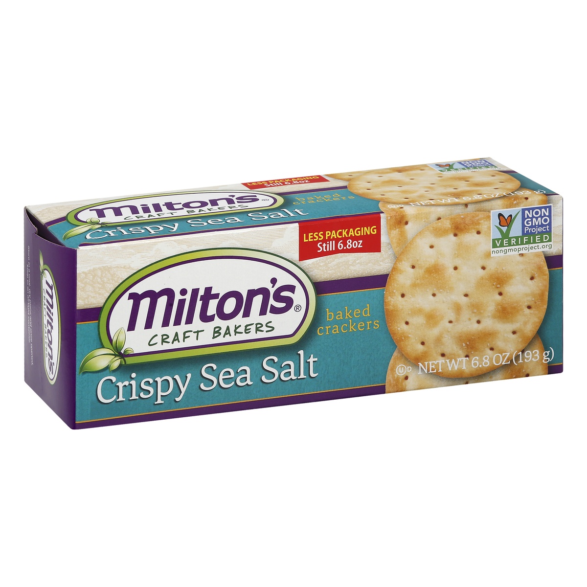 slide 11 of 11, Milton's Craft Bakers Miltons Baked Crackers, Crispy Sea Salt, 6.8 oz