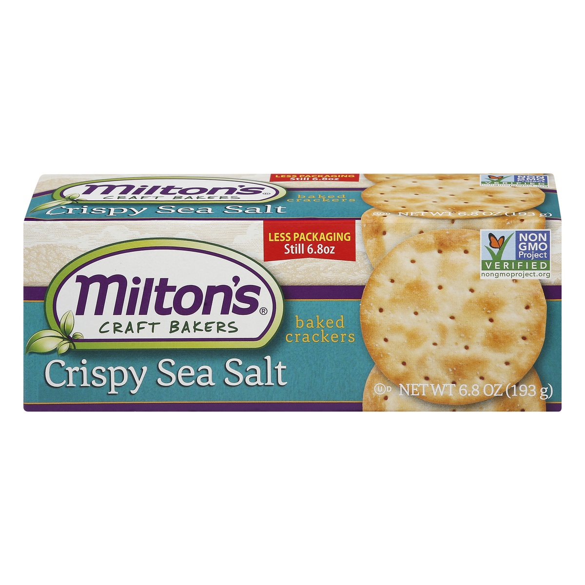 slide 1 of 11, Milton's Craft Bakers Miltons Baked Crackers, Crispy Sea Salt, 6.8 oz