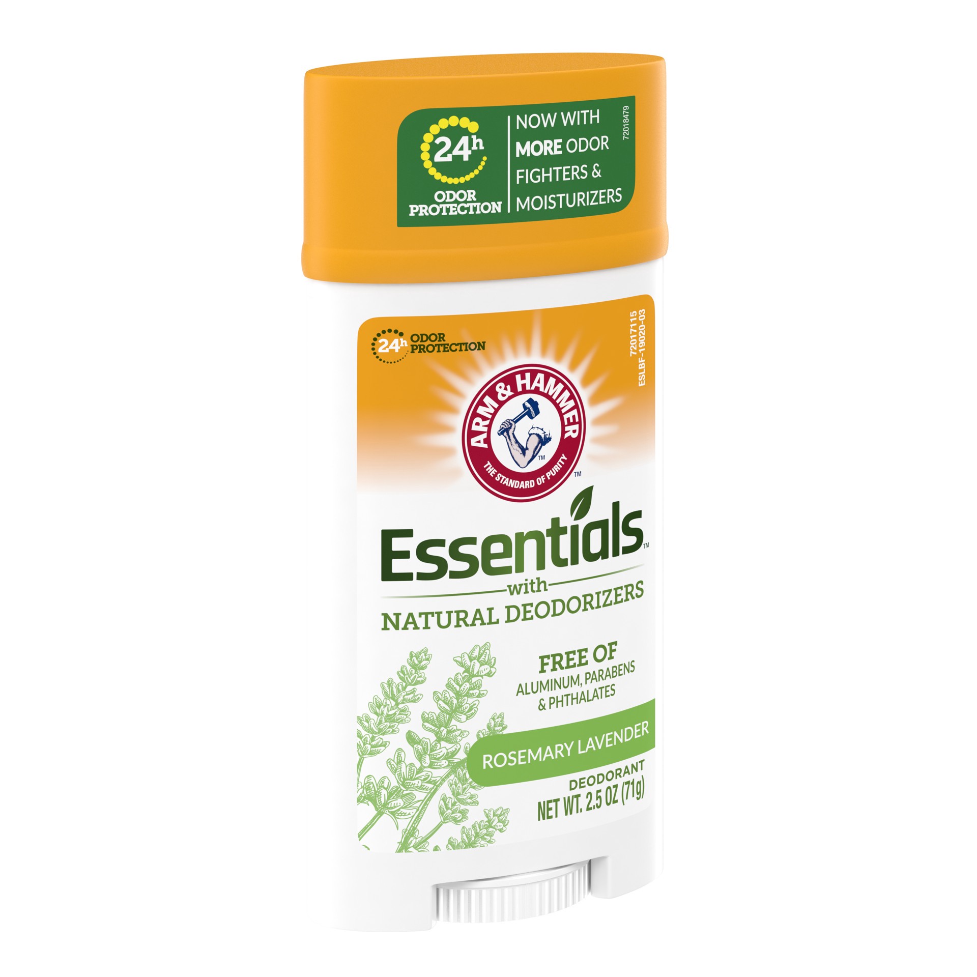 slide 3 of 4, ARM & HAMMER Essentials Deodorant- Fresh Rosemary Lavender- Wide Stick- 2.5oz- Made with Natural Deodorizers- Free From Aluminum, Parabens & Phthalates, 2.5 oz