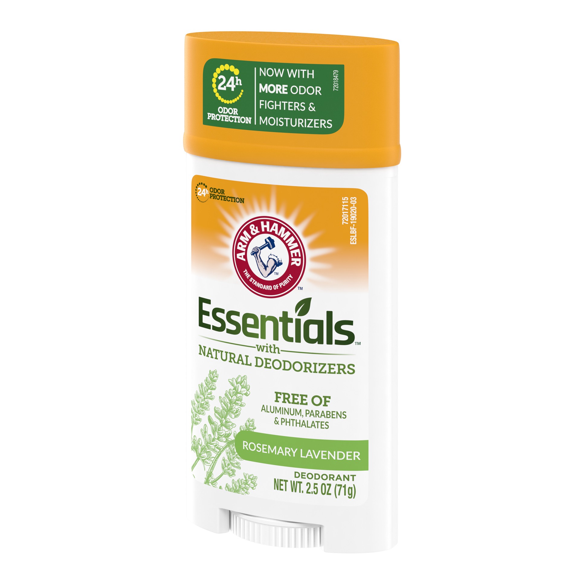 slide 2 of 4, ARM & HAMMER Essentials Deodorant- Fresh Rosemary Lavender- Wide Stick- 2.5oz- Made with Natural Deodorizers- Free From Aluminum, Parabens & Phthalates, 2.5 oz