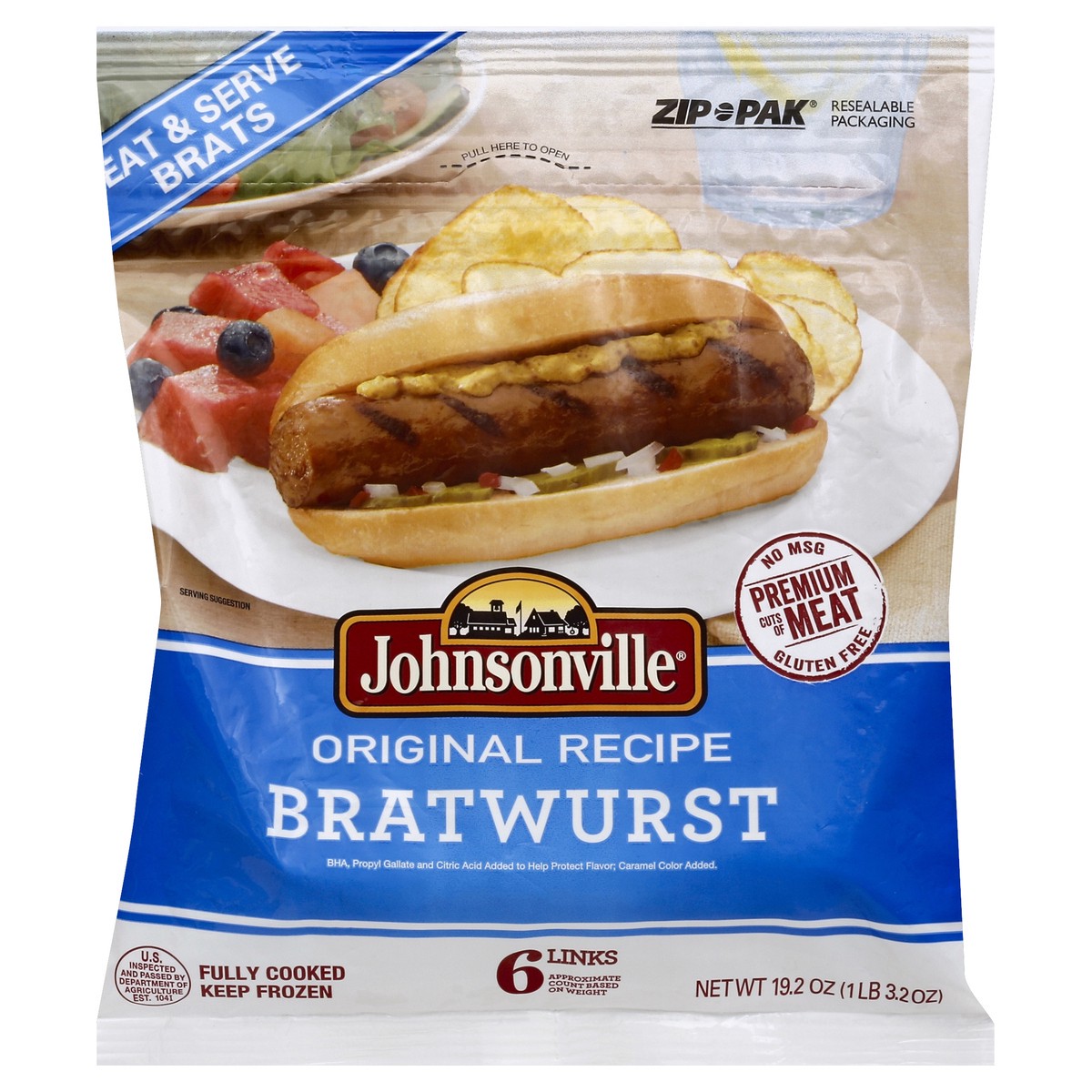 slide 4 of 6, Johnsonville Bratwurst 19.2 oz, 19.2 oz