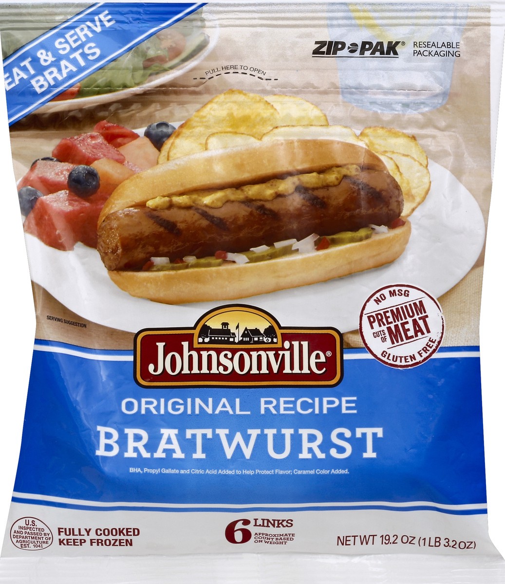 slide 1 of 6, Johnsonville Bratwurst 19.2 oz, 19.2 oz