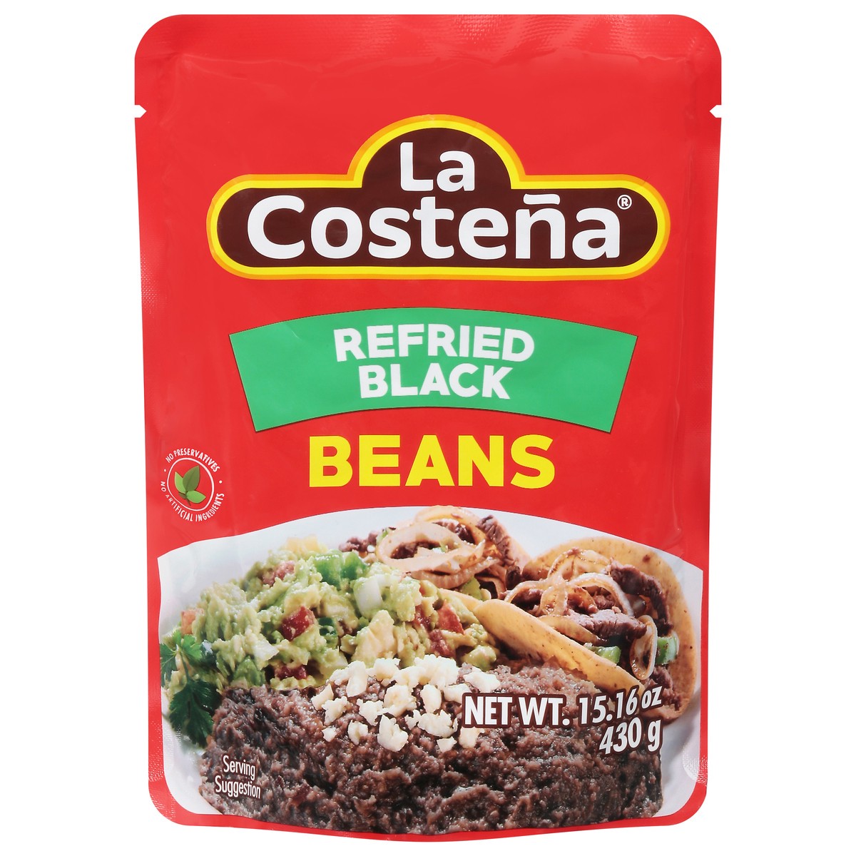 slide 1 of 9, La Costeña Refried Black Beans 15.16 oz, 15.16 oz