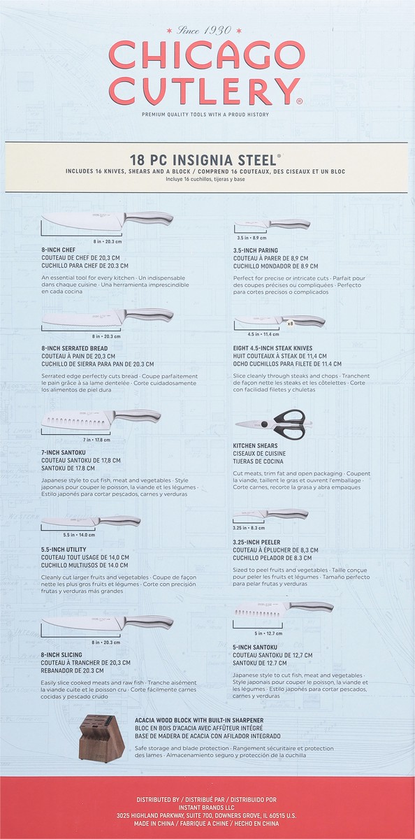 slide 10 of 12, Chicago Cutlery Insignia Steel Forged Knife Block Set 1 ea, 1 ct