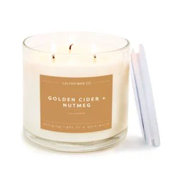 Calyan Wax Co. Golden Cider + Nutmeg 3-Wick Soy Candle