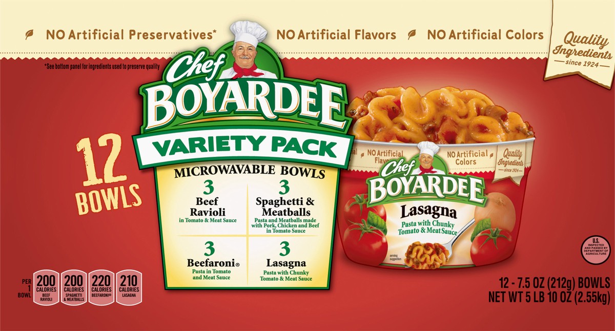 slide 7 of 13, Chef Boyardee Club Variety Pack, 90 oz, 12 ct